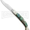AGA Campolin Sahara Abalone Italian Stiletto Automatic Knife - Mirror Plain 1 AGA Campolin Sahara Abalone Italian Stiletto Automatic Knife - Mirror Plain -Aga Campolin AGA Camplin 9in Sahara Italian Stiletto LB Auto Abalone Mirror BHQ 90702 jr large