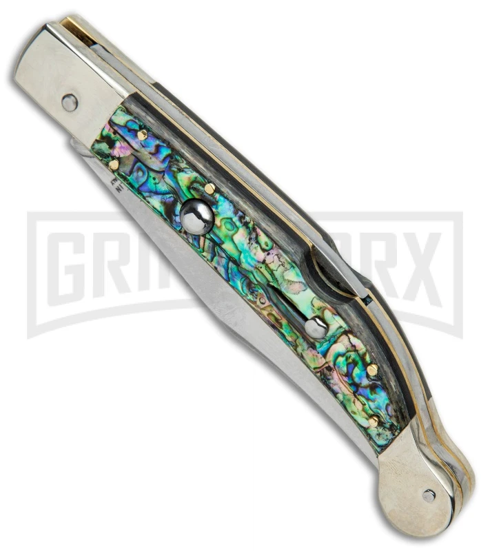 AGA Campolin Sahara Abalone Italian Stiletto Automatic Knife - Mirror Plain 4 AGA Campolin Sahara Abalone Italian Stiletto Automatic Knife - Mirror Plain - Image 2