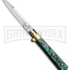 AGA Campolin 10" Abalone Frosolone Stiletto Automatic Knife - Bayonet -Aga Campolin AGA Campolin 10in Frosolone Bayo Stiletto Abalone Polish BHQ 71498 jr large