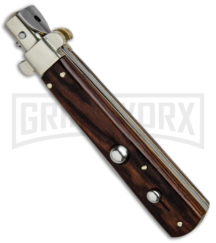 AGA Campolin 10" Cocobolo Frosolone Stiletto Automatic Knife - Bayonet 4 AGA Campolin 10" Cocobolo Frosolone Stiletto Automatic Knife - Bayonet - Image 2