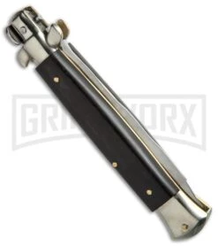 AGA Campolin 10" Ebony Picklock Stiletto Automatic Knife - Satin Kris 7 AGA Campolin 10" Ebony Picklock Stiletto Automatic Knife - Satin Kris -Aga Campolin AGA Campolin 10in Stiletto Ebony Satin Kriss BP 19130 jr side large