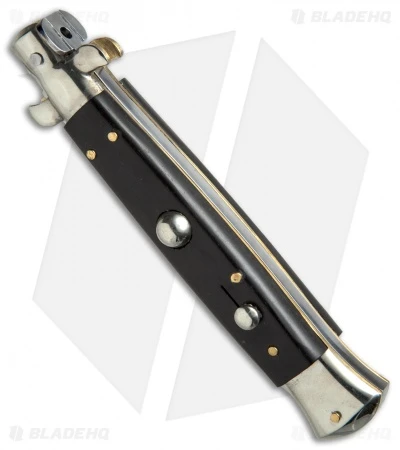 AGA Campolin 10" Italian Stiletto Picklock Automatic Ebony Wood (4.5" Kris) 4 AGA Campolin 10" Italian Stiletto Picklock Automatic Ebony Wood (4.5" Kris) - Image 2