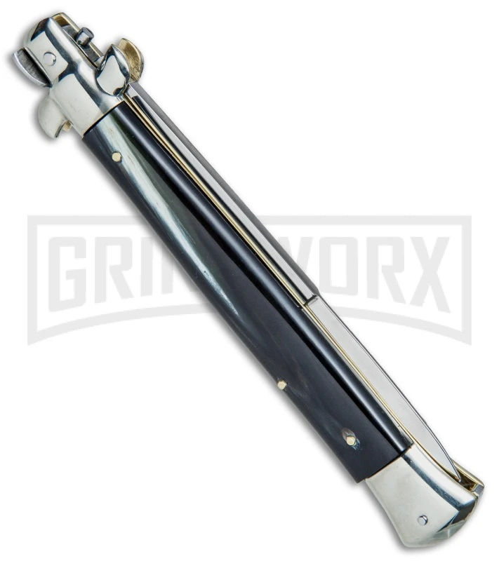 AGA Campolin 11" 2017 Italian Picklock Dark Horn Automatic Knife - Bayonet 5 AGA Campolin 11" 2017 Italian Picklock Dark Horn Automatic Knife - Bayonet - Image 3