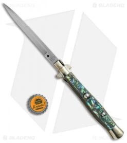 AGA Campolin 11" Picklock Automatic Italian Stiletto Abalone (5"Satin) -Aga Campolin AGA Campolin 11in picklock Stilletto Abalone BHQ 67465 jr bottlecap