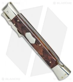 AGA Campolin 13" Bat Swinguard Automatic Cocobolo (5.75" Satin Bayonet) -Aga Campolin AGA Campolin 13in Bat Swinguard Auto Cocobolo Satin Bayo BHQ 77552 jr spine