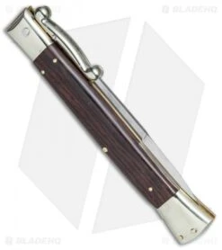 AGA Campolin 13" Swinguard Automatic Knife Cocobolo (5.75" Satin Bayo) -Aga Campolin AGA Campolin 13in Swingaurd Auto Cocobolo Satin Bayo BHQ 77551 jr side