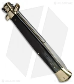 AGA Campolin 18" Italian Stiletto Knife Brazilian Horn/Brass (8" Satin Bayonet) 7 AGA Campolin 18" Italian Stiletto Knife Brazilian Horn/Brass (8" Satin Bayonet) -Aga Campolin AGA Campolin 18in Stiletto Bayo Brazilian Horn Brass BP 19243 jr side