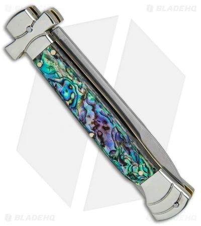 AGA Campolin 9" Maltese Cross Bayonet Italian Stiletto Knife Abalone (4" Satin) 5 AGA Campolin 9" Maltese Cross Bayonet Italian Stiletto Knife Abalone (4" Satin) - Image 3