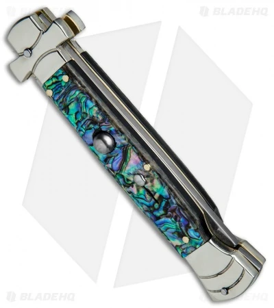 AGA Campolin 9" Maltese Cross Bayonet Italian Stiletto Knife Abalone (4" Satin) 4 AGA Campolin 9" Maltese Cross Bayonet Italian Stiletto Knife Abalone (4" Satin) - Image 2