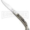 AGA Campolin Sahara Stag Italian Stiletto Automatic Knife - Mirror Plain -Aga Campolin AGA Campolin 9in Sahara Italian Stiletto LB Stag Mirror BHQ 74051 jr 2 large