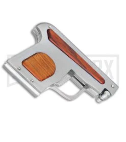 AGA Campolin Cocobolo Automatic Gun Knife - Satin Plain -Aga Campolin AGA Campolin Automatic Gun Knife Cocobolo GX 33672 ns side large