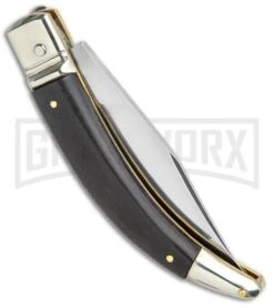 AGA Campolin Diana Ebony Lever Lock Automatic Knife - Satin Plain 8 AGA Campolin Diana Ebony Lever Lock Automatic Knife - Satin Plain -Aga Campolin AGA Campolin Diana LL Auto Dark Wood Satin BHQ 34351 jr side large