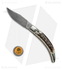 AGA Campolin Diana Lever Lock Automatic Knife Stag Horn (3.75" Damascus) 9 AGA Campolin Diana Lever Lock Automatic Knife Stag Horn (3.75" Damascus) -Aga Campolin AGA Campolin Diana LL Damascus Stag Horn BHQ 67441 jr bottlecap
