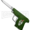 AGA Campolin Green Automatic Gun Knife - Satin Plain 1 AGA Campolin Green Automatic Gun Knife - Satin Plain -Aga Campolin AGA Campolin Gun Knife Auto Green Satin CEM PIS GREEN GX 33939 jr large