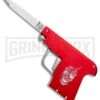 AGA Campolin Red Automatic Gun Knife - Satin Plain