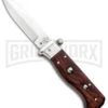 AGA Campolin Piccolo Cocobolo Italian Automatic Knife - Satin Plain -Aga Campolin AGA Campolin Piccolo Italian Stiletto Auto Cococbolo Satin BHQ 92867 jr large
