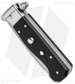 AGA Campolin Piccolo Italian Stiletto Automatic Knife Ebony (2.8" Satin) 7 AGA Campolin Piccolo Italian Stiletto Automatic Knife Ebony (2.8" Satin) -Aga Campolin AGA Campolin Piccolo Italian Stiletto Auto Ebony Satin BHQ 92722 jr spine