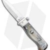 AGA Campolin Piccolo Italian Stiletto Automatic Knife Brazilian Horn(2.8" Satin) -Aga Campolin AGA Campolin Piccolo Italian Stiletto Automatic Knife Brazilian Horn Satin BHQ 99413 ns