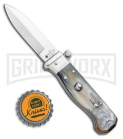 AGA Campolin Piccolo Brazilian Horn Italian Automatic Knife - Satin Plain 9 AGA Campolin Piccolo Brazilian Horn Italian Automatic Knife - Satin Plain -Aga Campolin AGA Campolin Piccolo Italian Stiletto Automatic Knife Brazilian Horn Satin BHQ 99413 ns bottlecap large