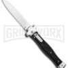 AGA Campolin Zero Black Coated Leverlock Automatic Knife - Bayo Polish Plain -Aga Campolin AGA Campolin Zero Bayo LL Auto Black Coated Polish AGA01LN LB BHQ 92041 jr large