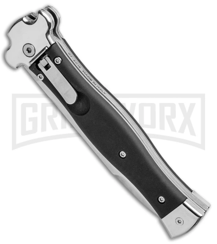 AGA Campolin Zero Black Coated Leverlock Automatic Knife - Bayo Polish Plain 4 AGA Campolin Zero Black Coated Leverlock Automatic Knife - Bayo Polish Plain - Image 2