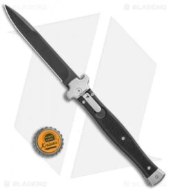 AGA Campolin Zero+ Italian Leverlock Automatic Knife Black G-10 (4.25" Black)2.0 -Aga Campolin AGA Campolin Zero Bayo LL Auto Black G 10 Black BHQ 105435 jr bottlecap