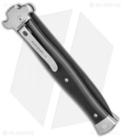 AGA Campolin Zero+ Italian Leverlock Automatic Knife Black G-10 (4.25" Black)2.0 -Aga Campolin AGA Campolin Zero Bayo LL Auto Black G 10 Black BHQ 105435 jr side