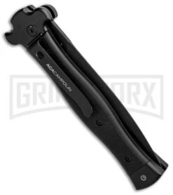 AGA Campolin Zero SWAT G-10 Leverlock Automatic Knife - Dagger Black Plain 8 AGA Campolin Zero SWAT G-10 Leverlock Automatic Knife - Dagger Black Plain -Aga Campolin AGA Campolin Zero Black G 10 LL Dagger Swat BP 30460 jr side large