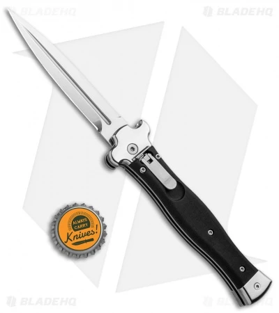 AGA Campolin Zero Dagger Leverlock Automatic Knife Black Coated (3.75" Polish) 6 AGA Campolin Zero Dagger Leverlock Automatic Knife Black Coated (3.75" Polish) - Image 4