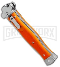 AGA Campolin Zero Orange G-10 Leverlock Automatic Knife - Dagger Satin Plain -Aga Campolin AGA Campolin Zero Dagger Leverlock Auto Orange G 10 Satin AGA01O SD BHQ 94617 jr spine large