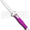 AGA Campolin Zero Violet Leverlock Auto Knife - Bayonet Tumbled 1 AGA Campolin Zero Violet Leverlock Auto Knife - Bayonet Tumbled -Aga Campolin AGA Campolin Zero Dagger Leverlock Automatic Knife Black G 10 3.75in Satin AGA01N SD BHQ 74035 LS 2 large
