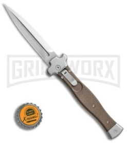 AGA Campolin Zero Brown G-10 Leverlock Automatic Knife - Dagger Satin Plain 9 AGA Campolin Zero Brown G-10 Leverlock Automatic Knife - Dagger Satin Plain -Aga Campolin AGA Campolin Zero Dagger leverlock brown G10 satin BHQ 74942 er bottlecap large