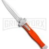 AGA Campolin Zero Orange G-10 Leverlock Automatic Knife - Dagger Stonewash Plain