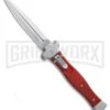 AGA Campolin Zero Red G-10 Leverlock Automatic Knife - Dagger Stonewash Plain -Aga Campolin AGA Campolin Zero Dagger red G10 sw BHQ 74036 jr large
