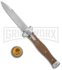 AGA Campolin Zero Brown G-10 Leverlock Automatic Knife - Bayonet Satin Plain 9 AGA Campolin Zero Brown G-10 Leverlock Automatic Knife - Bayonet Satin Plain -Aga Campolin AGA Campolin Zero G 10 Brown SW AGA01M SB BP 20044 jr bottlecap large
