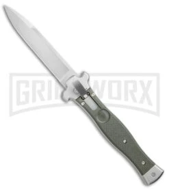 AGA Campolin Zero OD Green G-10 Leverlock Automatic Knife - Bayonet Satin Plain