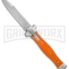 AGA Campolin Zero Orange G-10 Leverlock Automatic - Bayonet Stonewash Plain -Aga Campolin AGA Campolin Zero G 10 Orange SW AGA01O SWB BP 20045 jr large