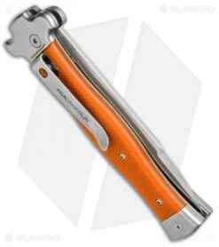 AGA Campolin Zero Italian Leverlock Automatic Orange G-10 (3.75" Stonewash) -Aga Campolin AGA Campolin Zero G 10 Orange SW AGA01O SWB BP 20045 jr side