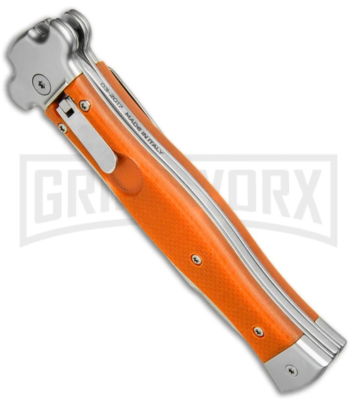 AGA Campolin Zero Orange G-10 Leverlock Automatic - Bayonet Stonewash Plain 4 AGA Campolin Zero Orange G-10 Leverlock Automatic - Bayonet Stonewash Plain - Image 2