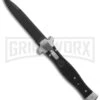 AGA Campolin Zero Black G-10 Leverlock Automatic Knife - Bayonet Black Plain -Aga Campolin AGA Campolin Zero Italian LL Black G 10 Black AGA01N NB BHQ 72045 jr large