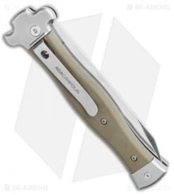 AGA Campolin Zero Reverse Tanto Leverlock Automatic Green G-10 (4" Satin) -Aga Campolin AGA Campolin Zero Reverse Tanto Leverlock Automatic Green G 10 3.75 Satin AGA01V ST BHQ 116873 LS Side