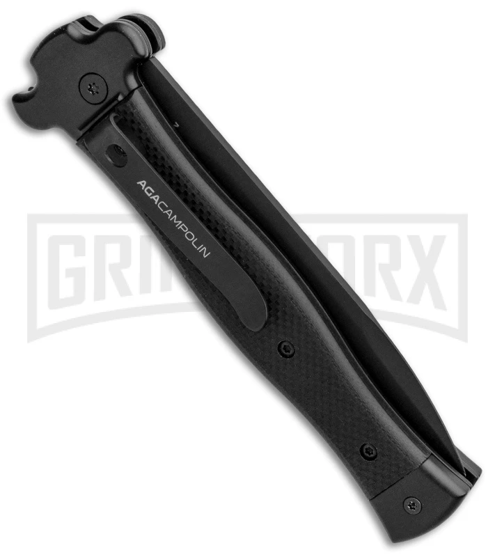 AGA Campolin Zero SWAT G-10 Leverlock Automatic Knife - Bayonet Black Plain 5 AGA Campolin Zero SWAT G-10 Leverlock Automatic Knife - Bayonet Black Plain - Image 3