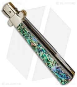 AGA Campolin 11" Frosolone Bayonet Stiletto Automatic Knife Abalone (5" Satin) -Aga Campolin AGA Frosolone Abalonel 11in Bayo BP 29299 jr side 2