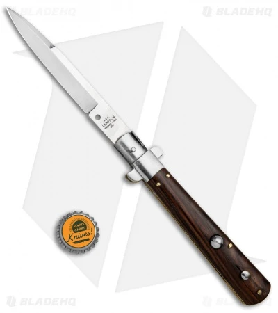 AGA Campolin 11" Frosolone Bayonet Stiletto Automatic Knife Cocobolo (5" Satin) 7 AGA Campolin 11" Frosolone Bayonet Stiletto Automatic Knife Cocobolo (5" Satin) - Image 5