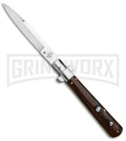 AGA Campolin 11" Frosolone Cocobolo Stiletto Automatic Knife - Bayonet