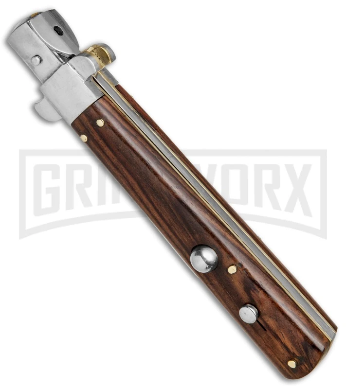 AGA Campolin 11" Frosolone Cocobolo Stiletto Automatic Knife - Bayonet 4 AGA Campolin 11" Frosolone Cocobolo Stiletto Automatic Knife - Bayonet - Image 2
