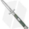 AGA Campolin 13" Bat Swinguard Automatic Knife Abalone (5.75" Dagger)