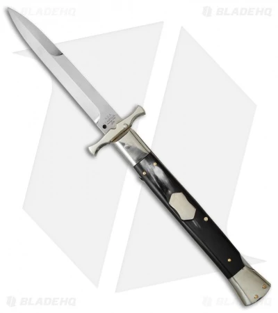 AGA Campolin 13" Bat Swinguard Automatic Dark Horn (5.75" Satin Bayonet) 3 AGA Campolin 13" Bat Swinguard Automatic Dark Horn (5.75" Satin Bayonet)
