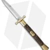 AGA Campolin 13" Bat Swinguard Automatic Brass/Stag Horn (5.75" Satin Bayonet) -Aga Campolin aga 13in swing bat stag bayo brass cm