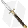 AGA Campolin 13" Swinguard Automatic Knife Brass/Stag Horn (5.75" Satin Bayo) -Aga Campolin aga 13in swing stag bayo brass cm